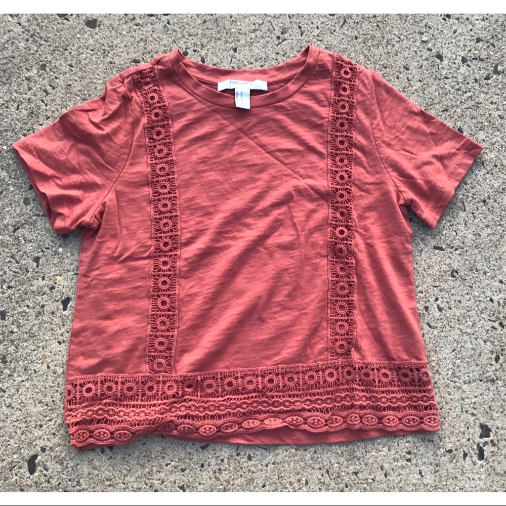 Forever 21 Top with Crochet Detailing